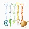 Cute Cartoon Pacifier Chain Holders Anti-drop Rope Chain Soft Silicone Teething Clips Baby Teether Toy Soother Pacifier Strap