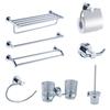 Modern Minimalist Chrome-Plated Zinc Alloy Double Towel Bar Set Bathroom Accessory Home Hotel