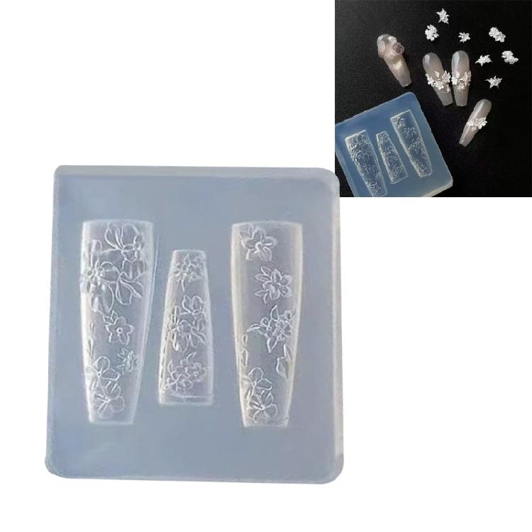 Professional Silicone Nail Mold Flower Accent Design Flexible Reusable Manicure Crafting Tool For Salon Home Use