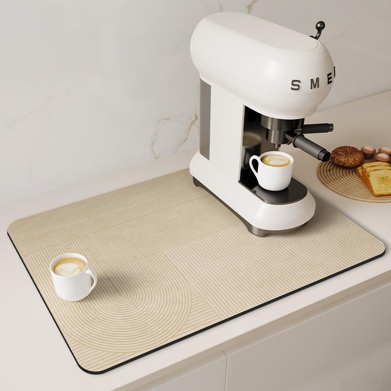 Quick Drying Dish Mat Kitchen Tableware Coffee Draining Pad Dinnerware Cup Bottle Placemat Super Absorbent Coffee Mats