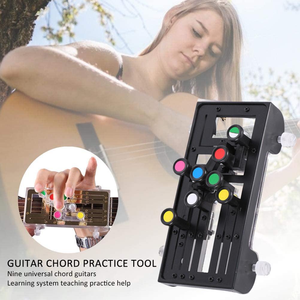 Guitar Chord Practice Tool Guitar Learning System Teaching Practice Aid with 6 Universal Chords