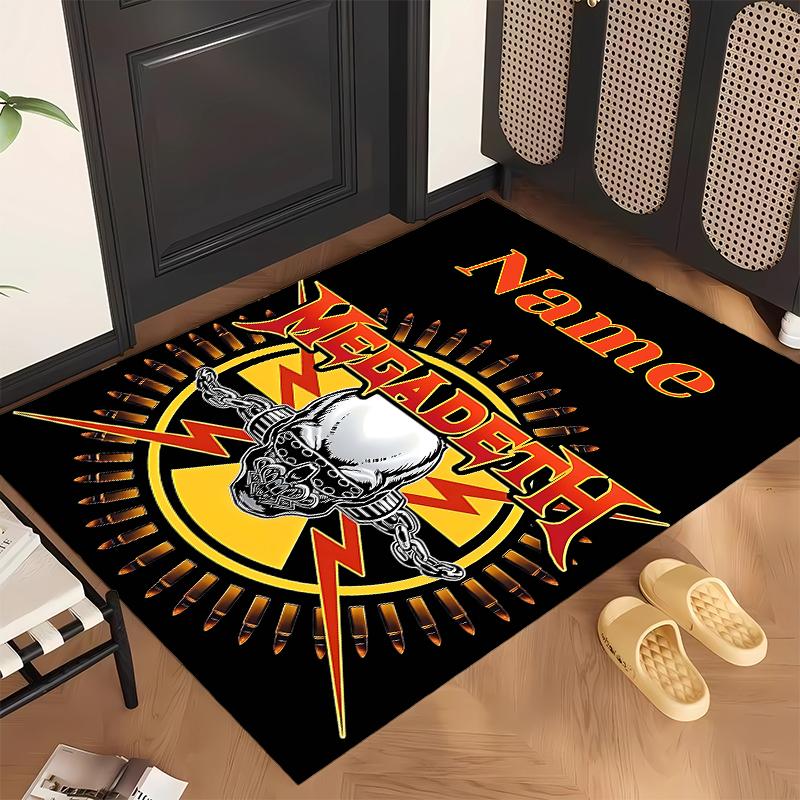 Megadeth (1) Tappeto da Ufficio Personalizzato con Nome Decorazione Elegante per Soggiorno Camera da Letto Cucina