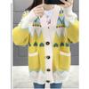 Sweater Cardigan Thickened Mid-length Spring and Autumn Loose Knit Lazy Style Jacket Women