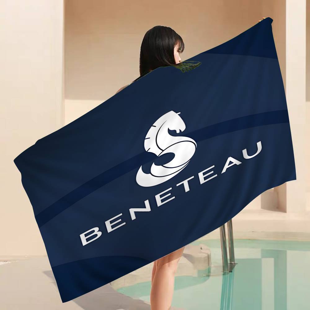 B-BENETEAU Logo Beach Towel Colorful Bath Towels For Girl Microfiber Quick Dry Custom Sand Free Beach Yoga Spa Gym Pool