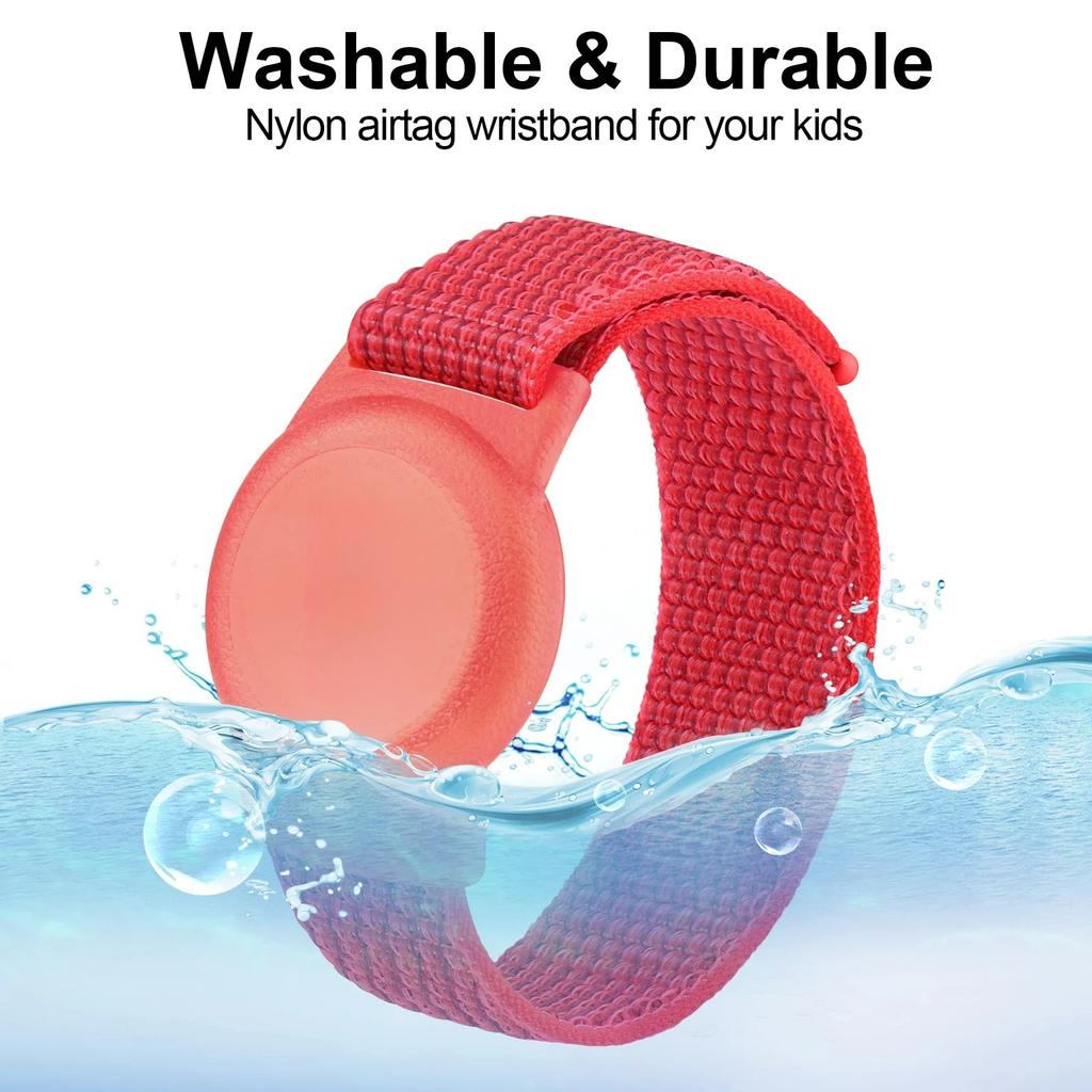 Case for Apple AirTags Kids Wristband Nylon Strap Anti-Scratch Cover for Airtag GPS Tracker Holder Watch Strap Bracelet Band
