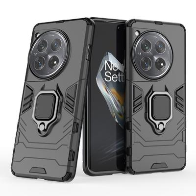 For OnePlus 12 5G Case PC +TPU Phone Cover with Ring Holder Kickstand