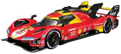 Bburago Scale Ferrari 499P Le Mans 2024 Winner Clear Finished 1/43 No. 50, Case, Model, 18-36316