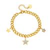 Gold Star Cuban Link Bracelet For Women Dainty Jewelry