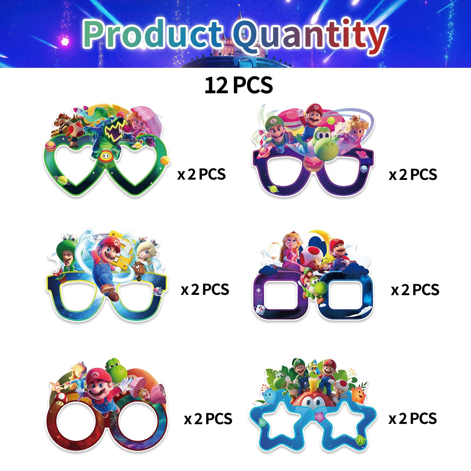 

Super Mario Friends Birth Date Theme Decoration Celebration Supplies Tablecloth Banner Props Decor Disposable Cup Board Napkin Pouch Kits