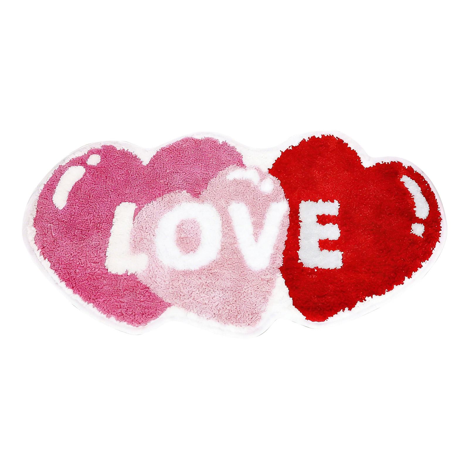 

Valentine s Day Heart-shaped Rug, Festive Decorative Mat, Soft And Non-, Suitable For Bedrooms, Bathrooms And Entryways. One Size