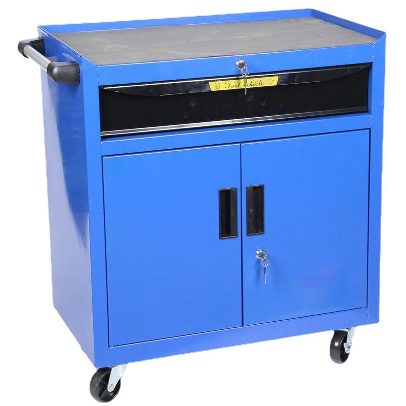 Thickened Cold-Rolled Steel Double Door Tool Cabinet with Double Drawers for Auto Repair