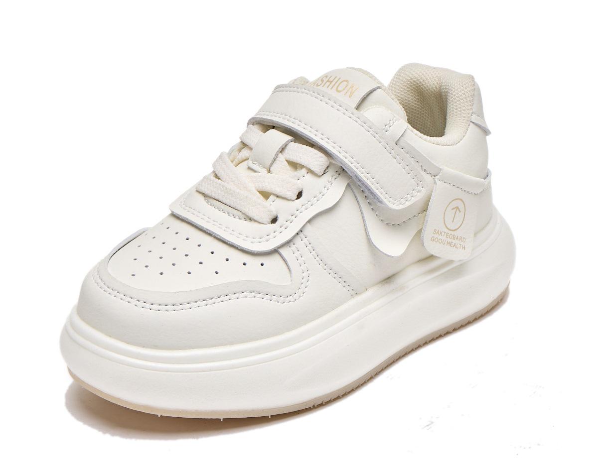 2025 Kids  Low-Top Warm Sports Shoes: Boys  Cotton, Girls  Fleece-Lined White 30