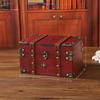 Wooden Storage Vintage Box With Lid For Desk And Shelf Organization Decoration
