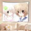 Cute Anime Girls Best Friends Tapestry Wall Hanging Little Busters Poster Decorative Blanket Bedroom Living Room Home Decor