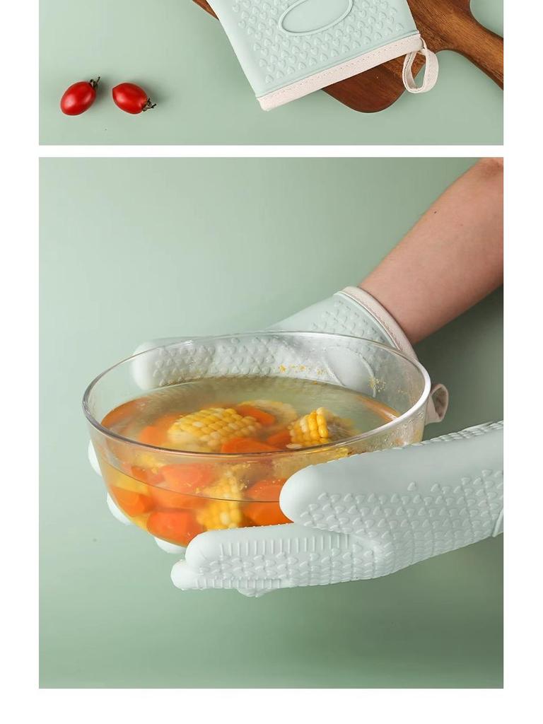 Exclusive Non-Slip Silicone Oven Gloves: Heat-Resistant, Anti-Scald Kitchen Protection with Free Shipping