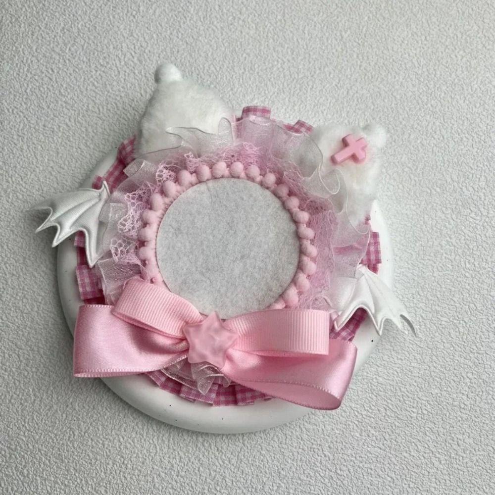 

Bow Magnetic Anime Badge Holder Star Cat Ears Badge Flower Pins Display Base Ita Bag Accessories рожевий