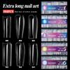Instantly Salon Styles False Nail 504Pieces/Box Long Coffin Fake Nail Easy Fit Glamorously Nail Art for Home DIY Decors