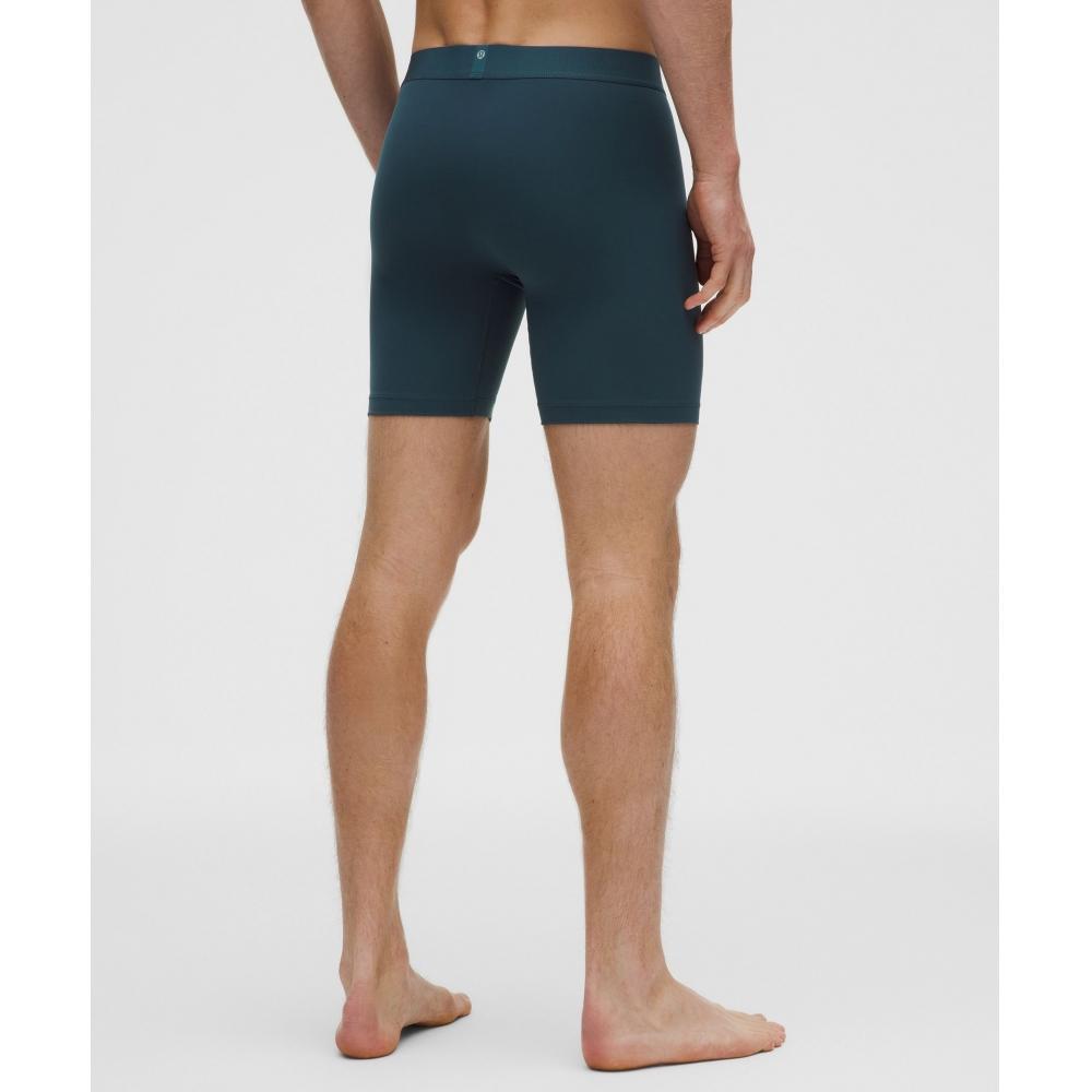 Lululemon Soft Stretch Active Boxer Brief 7   3 Pack Black Indochine Blue Silver Drop