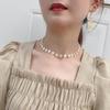 Daisy Flower Bracelet Earring Clavicle Chain for Women Girls Handmade Neck Chain