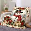 1Pc Winter Wonderland Snowman Blanket Soft And Comfortable Casual Warm Camping Travel Christmas Halloween Gift M292126