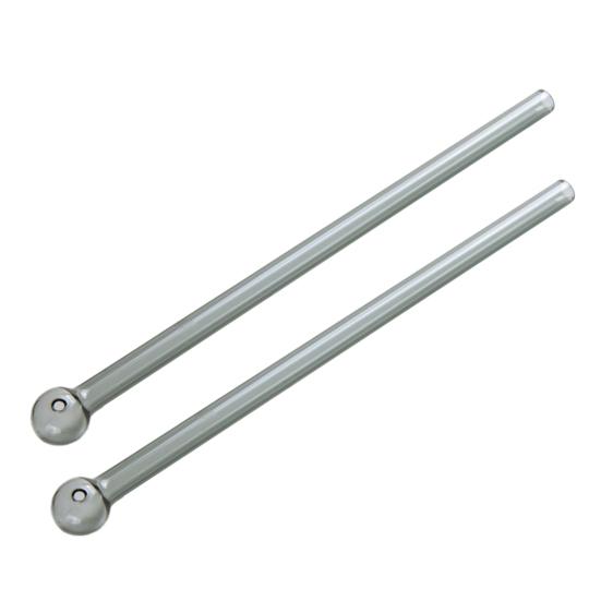2Pcs Drinking Thickened Good Transmittance Heat Resistance Drinking Glass Creative Colorful Milk Tea Straws Daily Use