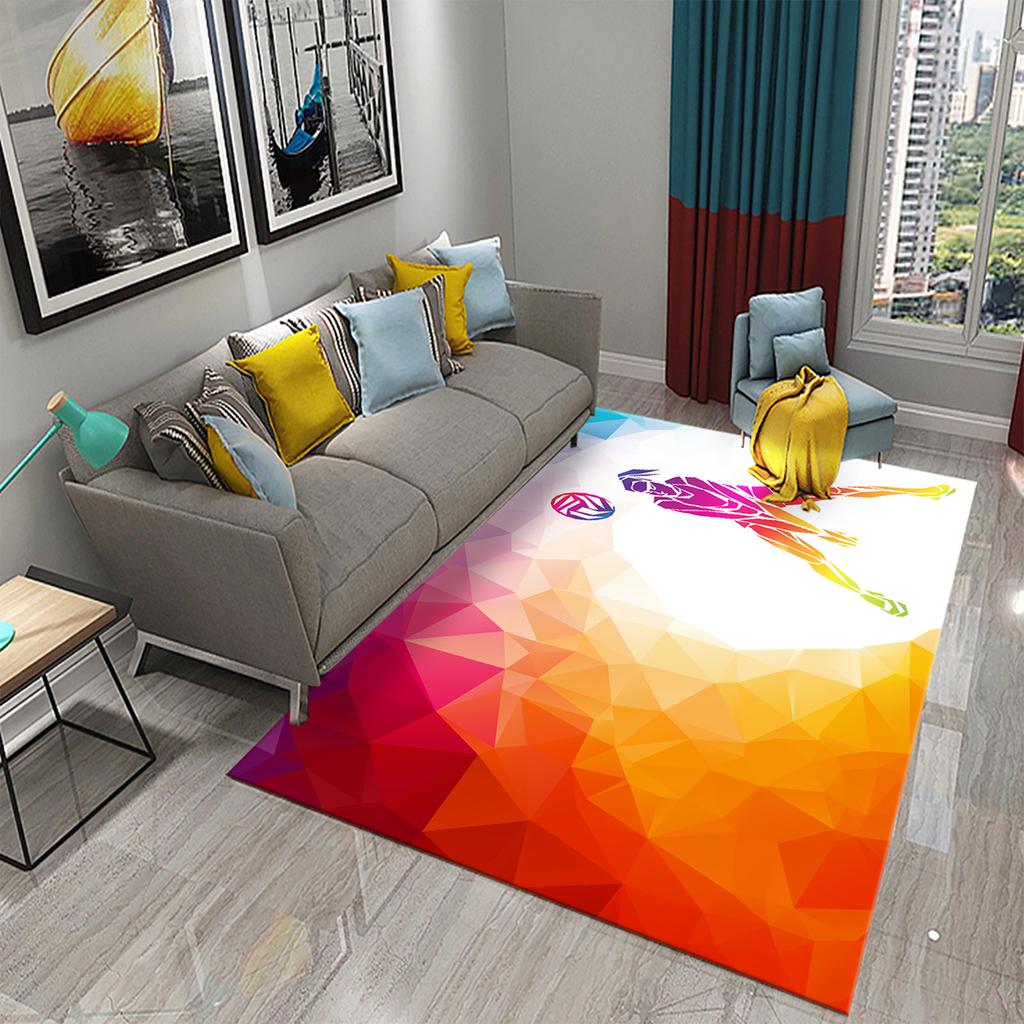3D Fashion Volleyball Pattern Carpet for Living Room Bedroom Kitchen Bathroom Door Entrance Anti-slip Large Carpet Home Decor