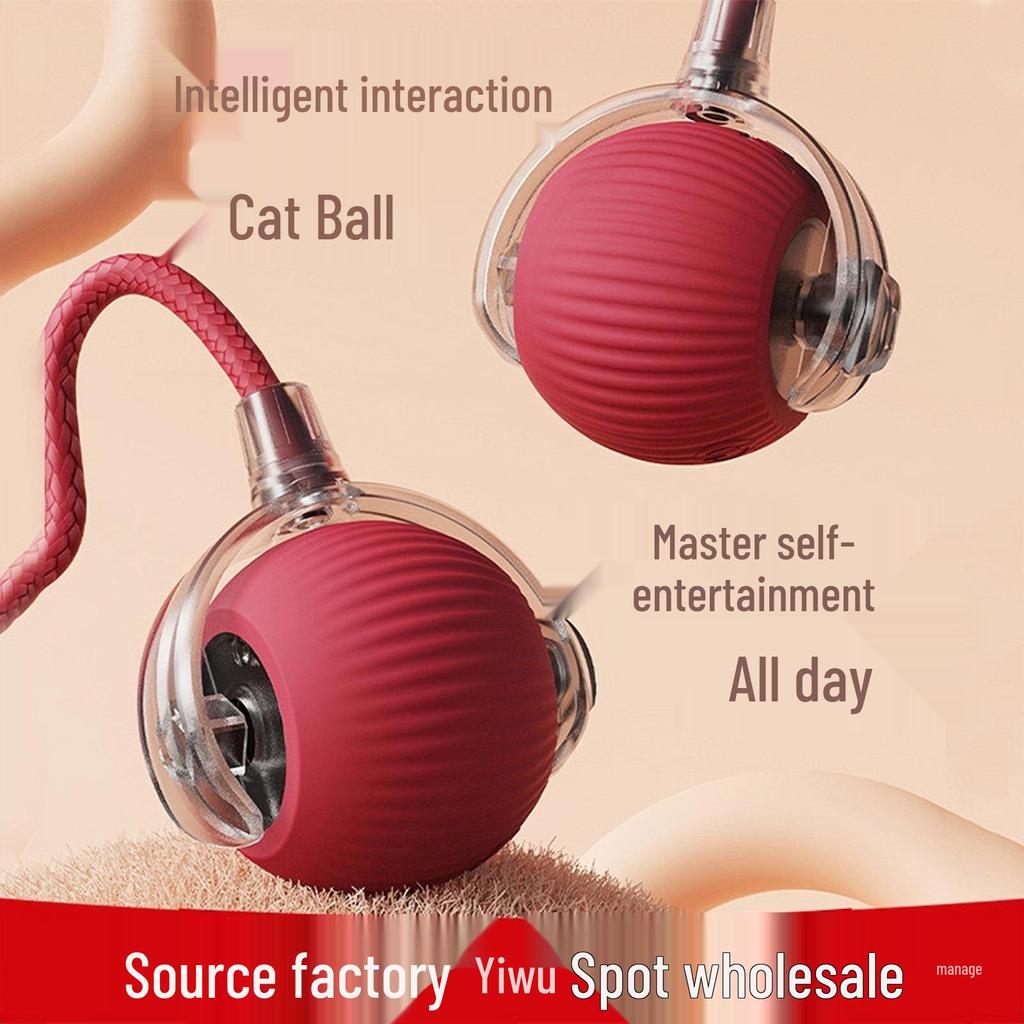 Smart Rolling Cat Teasing Ball: Self-Play Boredom Relief Toy for Kittens