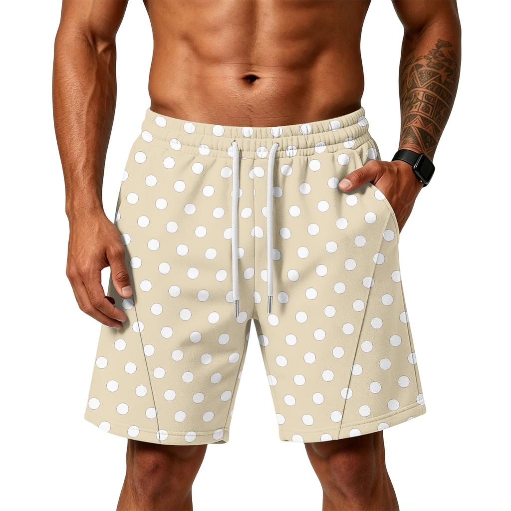 Mens Loose Fit Layer Shorts with Pockets Drawstring Waist Athletic Training Workout Gym Beach Shorts for Everyday Wear
