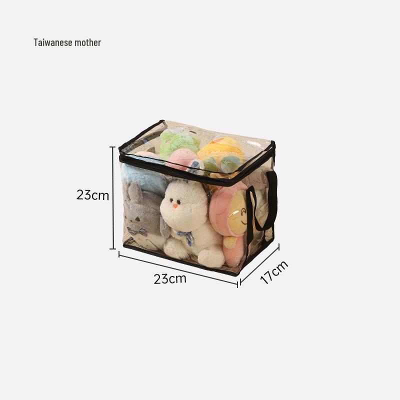 Cute Waterproof Storage Bag for Toys & Books - Large Capacity, Transparent & Durable