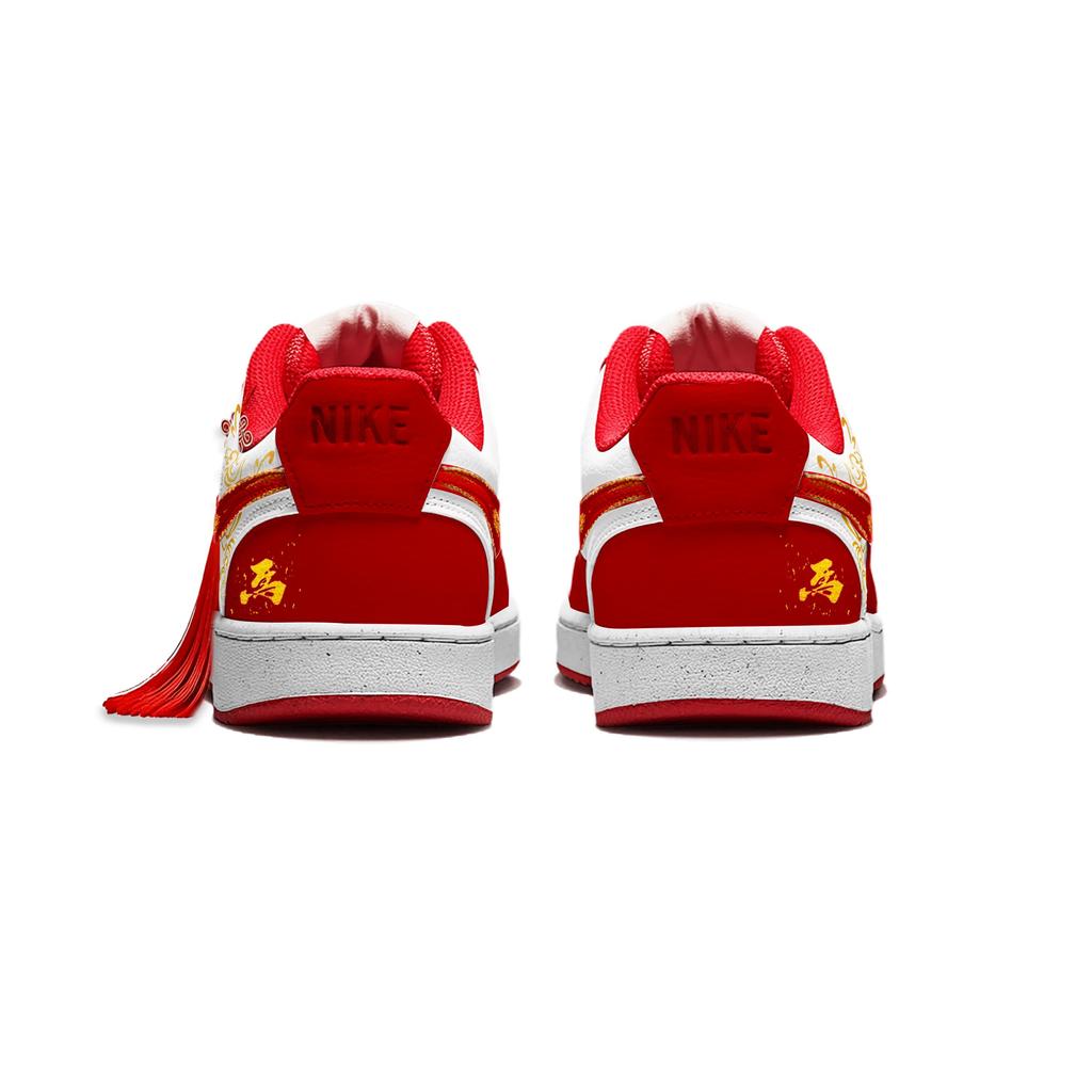 Nike Court Vision Horse Year Special, Special Packaging Synthetic Leather Slip Resistant Abrasion Resistant Low top HM9862-600(Team1732-S-BOX)