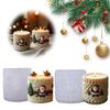 Santa Claus Knitted Cylinder Candle Silicone Mold Relief Santa Mold Claus Cylindrical Candle Mould Aromatherapy Gypsum Chri J8D3