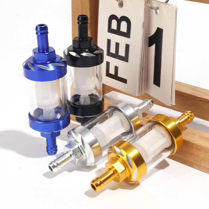Motorcycle Fuel Filter 8mm Alloy Motorcycle Filter Cartridge Car Scooter Gasoline Filter Cup Motorcycle Modification Accessories