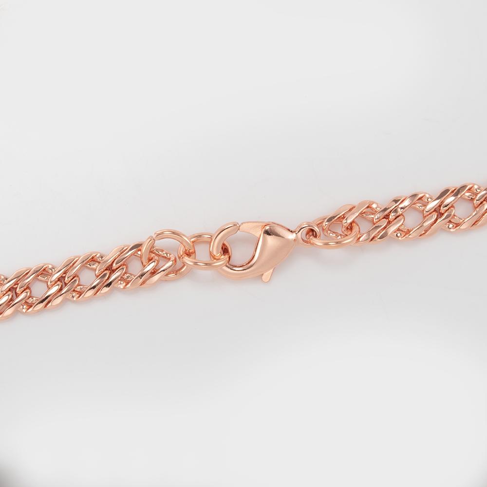 Vinterly Cuban Chain Pure Copper Bracelets for Men Women Adjustable Lobster Clasp Punk Anti-scratch 7-10.5 Inch Jewelry Charm