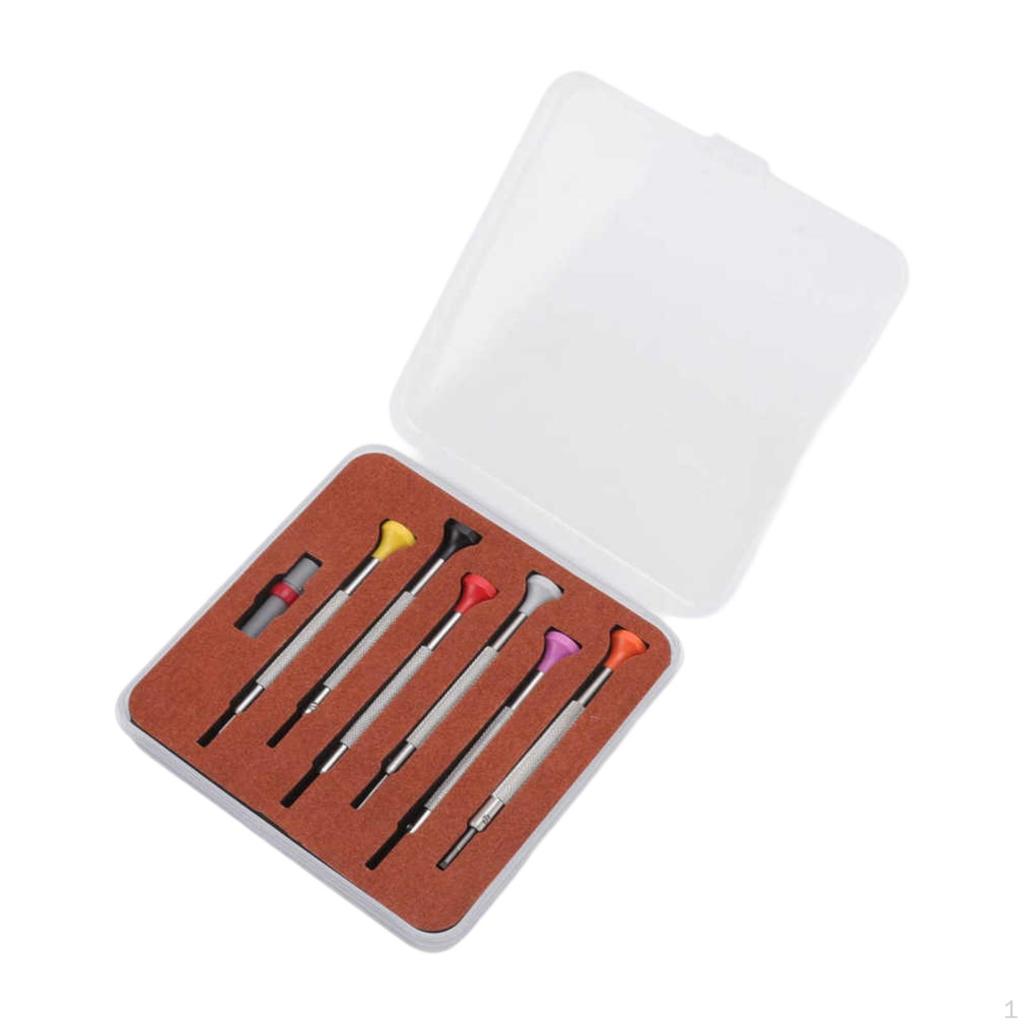 Watch Screwdrivers Set Watchmakers Flat Head Metal Ergonomic Handle Portable