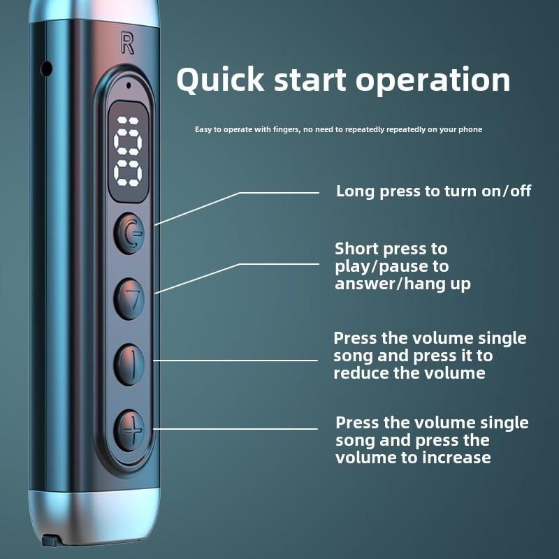 Bluetooth Headset Neck Sports Men and Women Changing Voice Karaoke Music Card