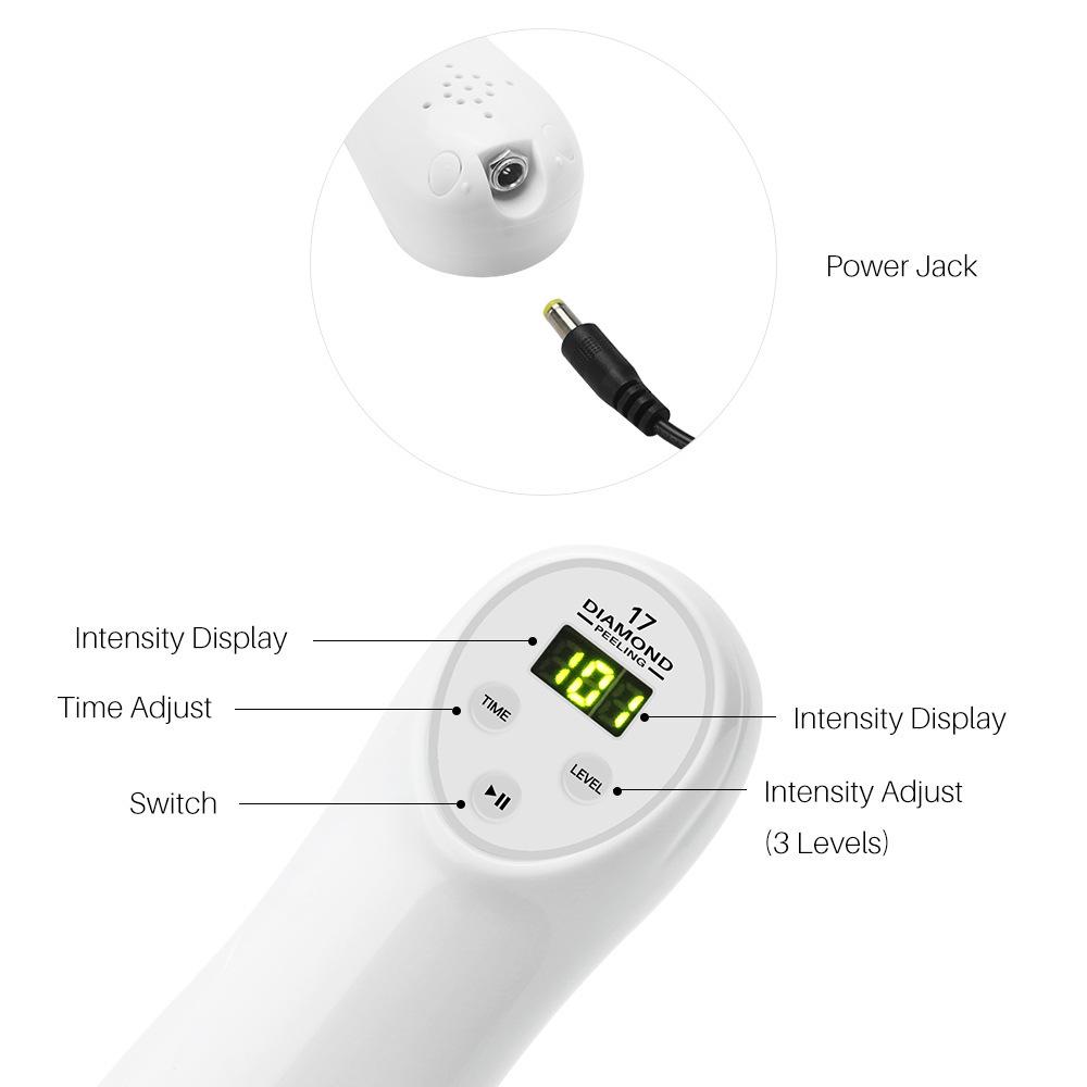 Micro Acne Remover Tool Vacuum Ultrasonic Pore Cleanser Blackhead Removal Diamond Tip Facial Massager for Home Skincare Device