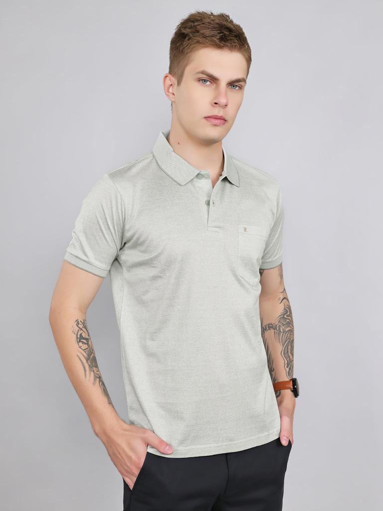 MONTE CARLO Men Regular Fit Sea Green Tshirt