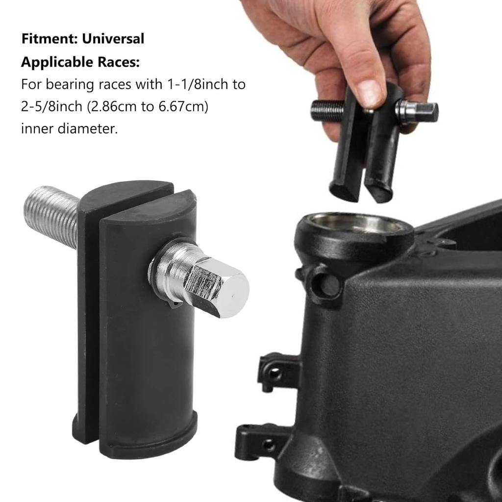 Universal Steering Stem Bearing Remover - Neck Bearing Race Tool for 1-1/8in to 2-5/8in ID Races