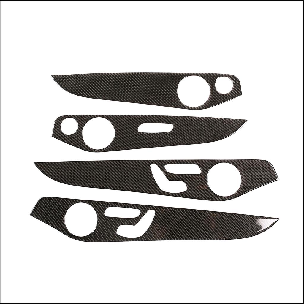 For Mercedes-Benz C-Class GLC W205 C180 2014-2020 Car Interior Doors Decoration Panel Cover Trim Soft Carbon Fiber Accessories