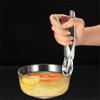 Non Slip 304 Stainless Steel Plate Gripper Ergonomic Handle Comfortable Grip Bowl Clamp Silicone Head Anti-Scald Clip Oven