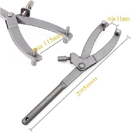 QISF Adjustable Spanner Wrench Magneto Fly Wheel Clutch Hub Tool, Fan Clutch Removal Tool For Scooter Motorcycle Accessories
