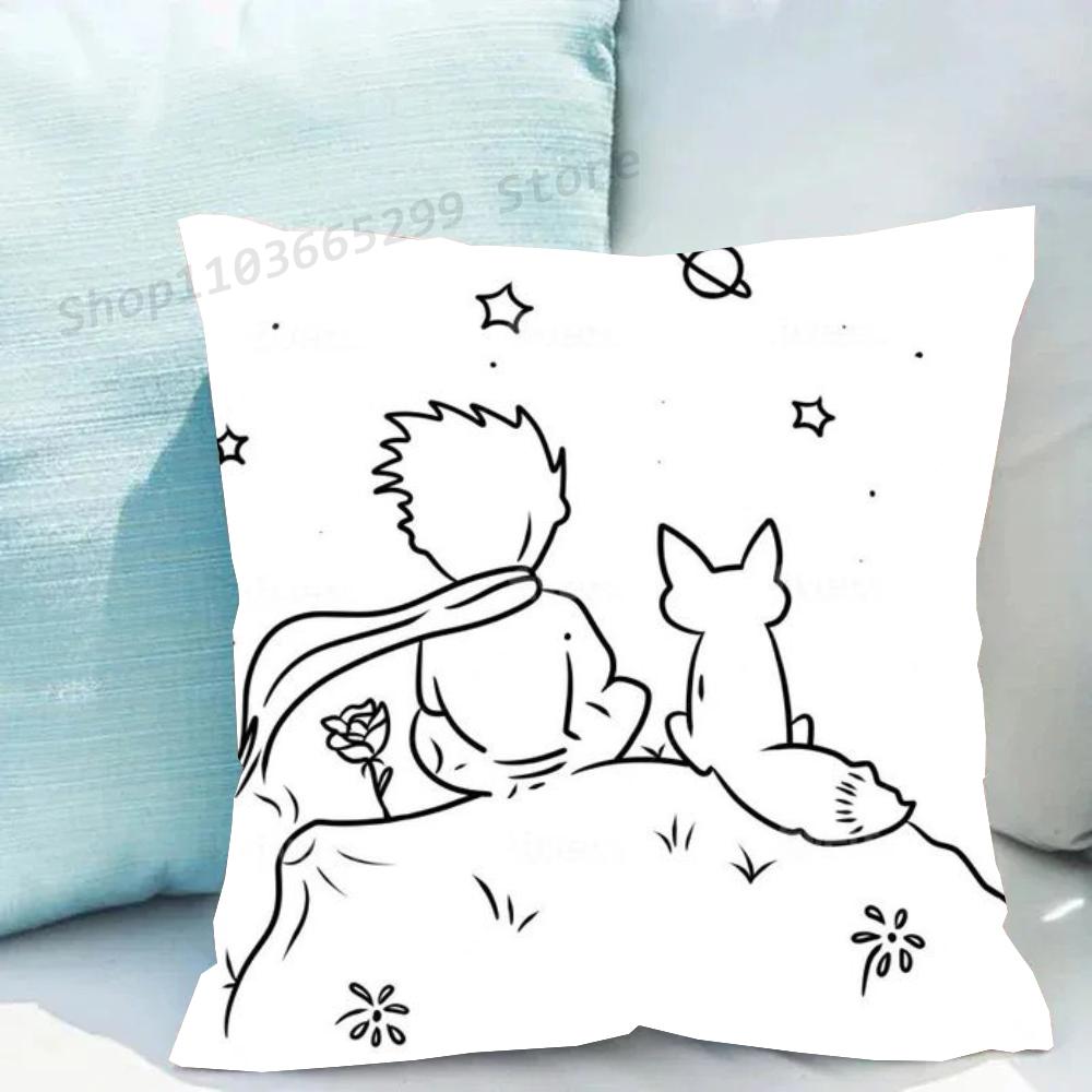 1 szt. Poszewka na poduszkę Mały Książę Skóra Brzoskwiniowa Kwadratowa Sypialnia Sofa Wypoczynek Komfortowa Poduszka Samochód Salon Dom Dekoracja