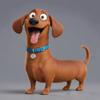 2D Acrylic Dog Hanging Decoration Car Rearview Mirror Puppy Hanging Ornament Bag Purse Charm Pendant Car Interior Accessory