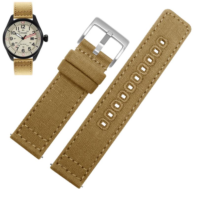 Watchband Quick Release Canvas Watch Strap 18mm 20mm 22mm Nylon Watchbands Replacement Bracelet Wrist Band Watch Accessories