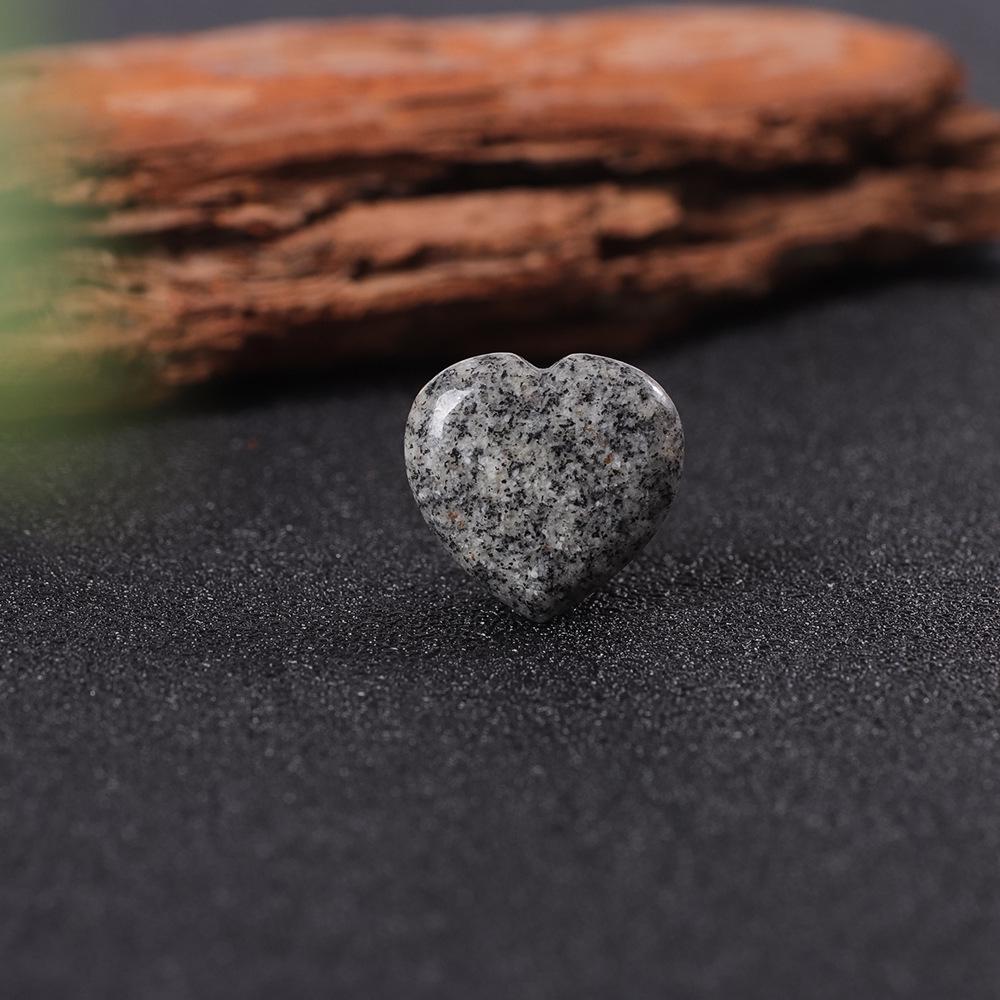 8x20mm Natural Stone Peach Heart Pendant - Crystal, Jade, Agate Gem for DIY Jewelry