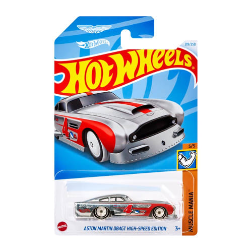 Hot Wheels základné auto Aston Martin DB4GT High Speed??Edícia Auto hračka Mini Car pre deti od 3 rokov Silver HXR20