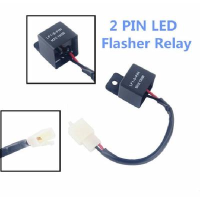 Motorcycle Electronic Flasher Relay 2Pin LED Signal Hyper Lights Flash LF1-S-PIN