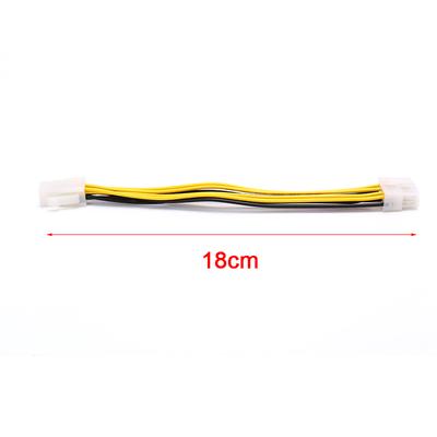 4-Pin To 8-Pin Atx Motherboard Cpu Power Supply Adapter Converter Cable