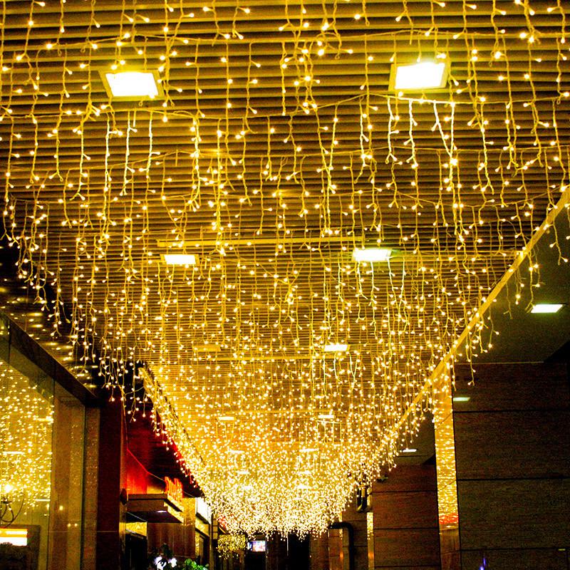 Outdoor Waterproof LED Waterfall String Lights - Starry Sky Christmas Decorations