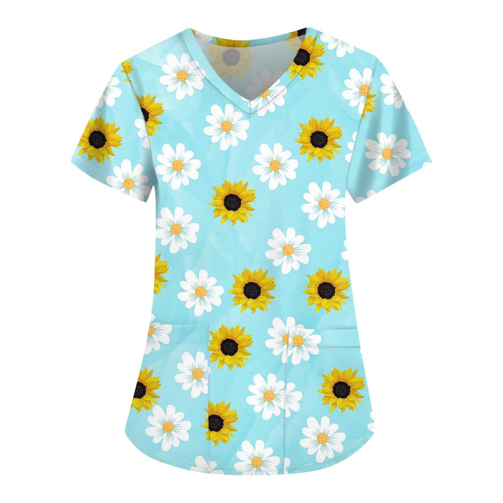 Women's Short Sleeve Loose Tops Plus Size Casual Tops V Neck Short Sleeve Casual Summer T-Shirts Women's Tops T-Shirts Work Wear